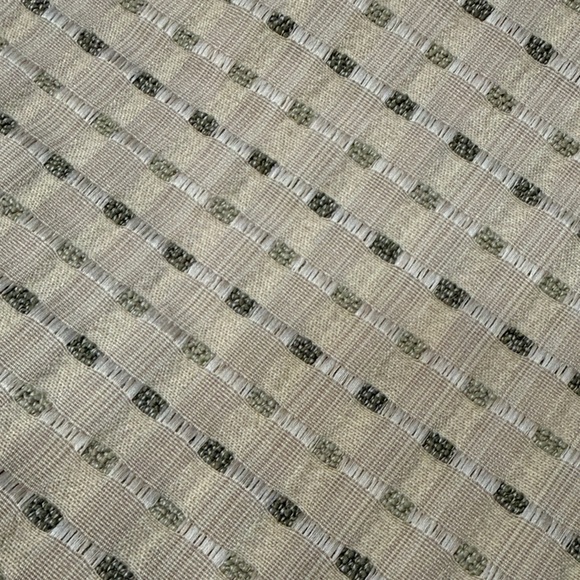 Checkered Upholstery Fabric in Sage Green and White - Picture 3 of 4